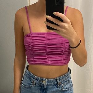 Urban Outfitters Magenta Ruched Tank
